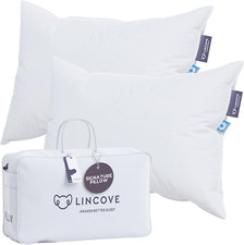 Luxury Canadian White Down Pillow - Medium, 2 Pack, 800 Fill Power