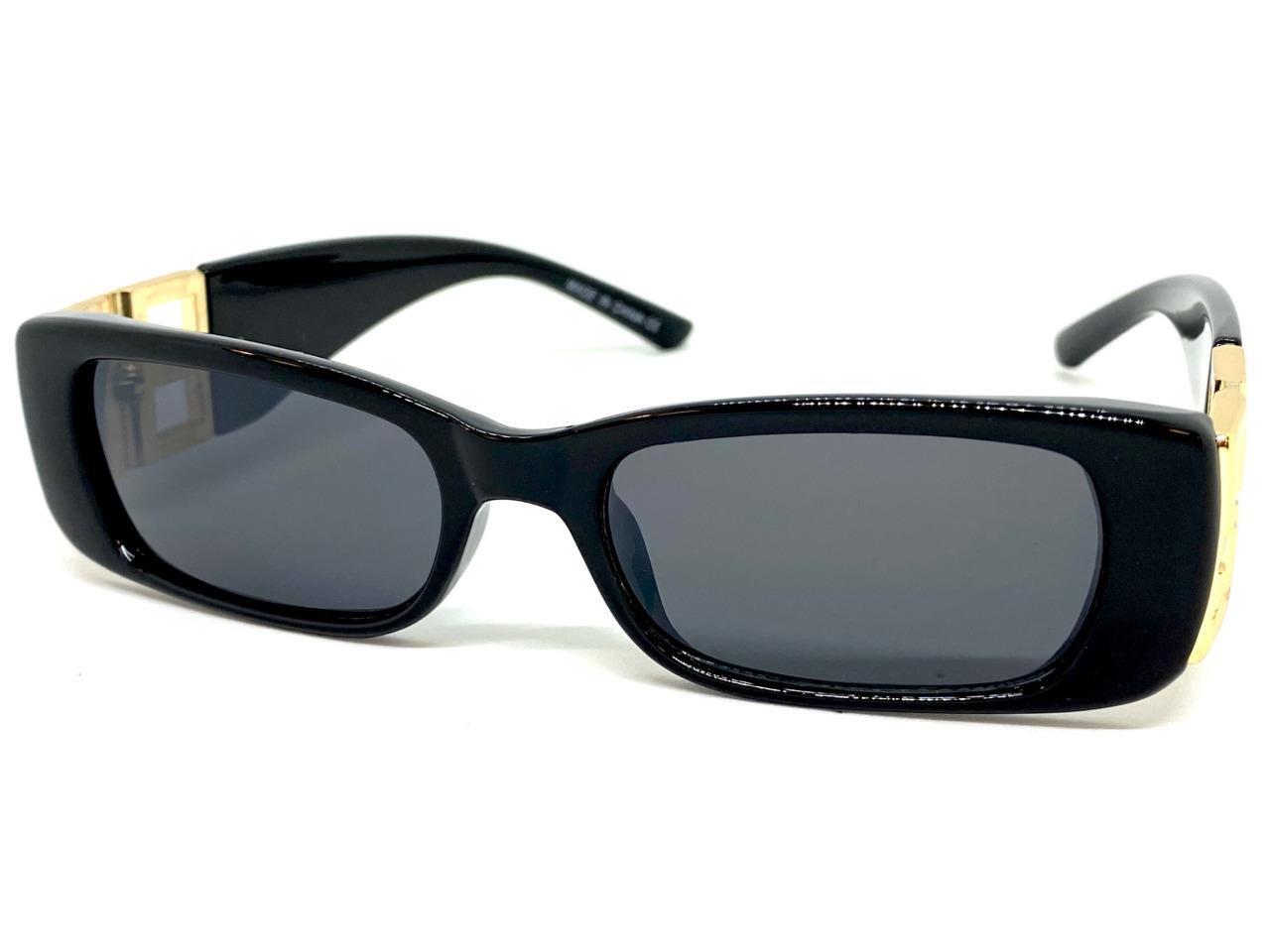 Classy Elegant Vintage Retro Style SUNGLASSES Square Thick Black Frame Dark Lens