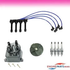 TK Fits 97-98 Honda CRV Tune Up Kit Cap,Rotor,NGK Wires&Plugs
