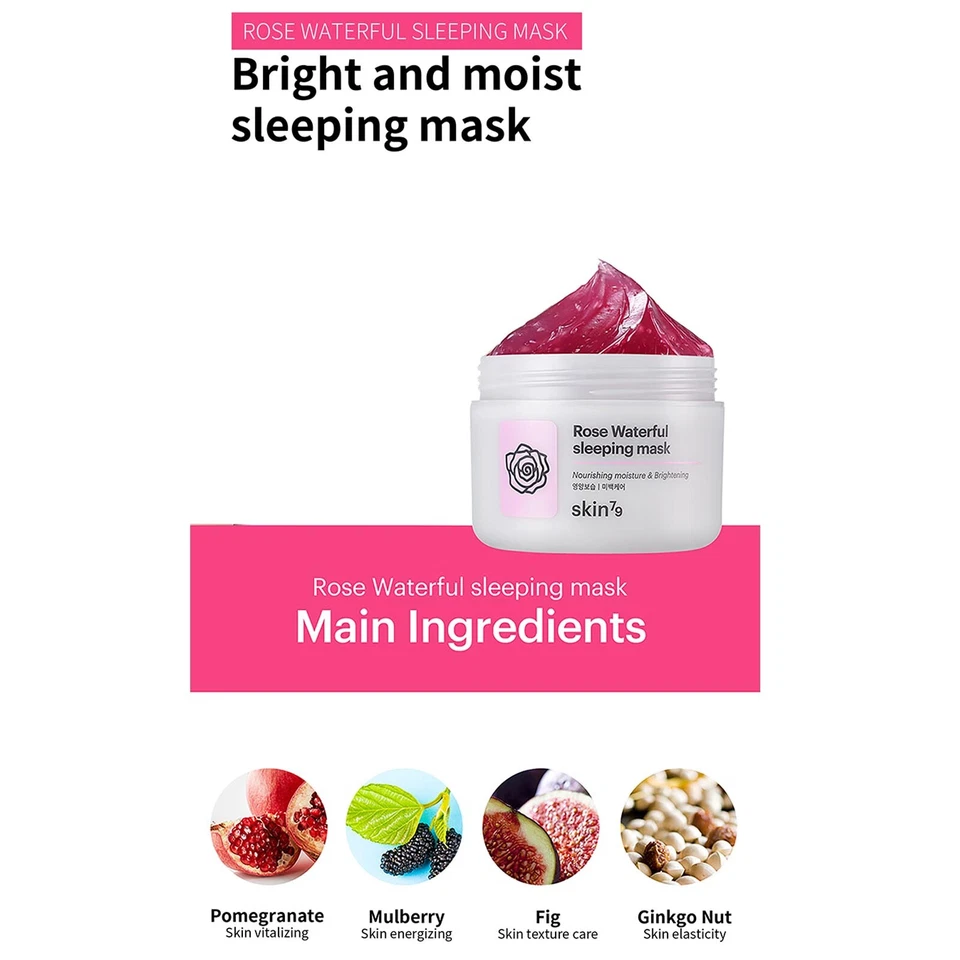 Mascarilla para dormir Skin79 Rose Waterful 100 ml máscara para dormir K-beauty Foto 4 de 4