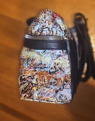 NWT Authentic KARA NEW YORK Graphic Print Pebble Leather Backpack Rare Find! NWT Authentic KARA NEW YORK Graphic Print Pebble Leather Bag  main image 2