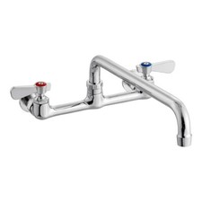 Commercial Kitchens Wall Mount Faucet with 8" Centers and 14" Swing Spout
