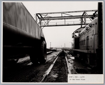 1972 Peabody Coal Co Power Mine Missouri 8x10 Photo Train at Power Plant  7712