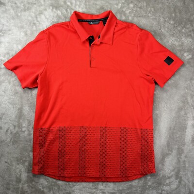 Adidas Golf AdiCROSS Novelty Print Polo Red Shirt Size XL