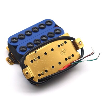Blue Ceramic Bar Guitar Humbucker Pickups Set,Bridge and