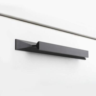 10 Pack Black Finger Pull Kitchen Cabinet Handles for Dresser Drawers 3 3/4 i...