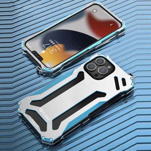 Funda protectora metálica blindada a prueba de golpes R-JUST, para iPhone 13, para iPhone 13 Pro, - Imagen 10 de 17