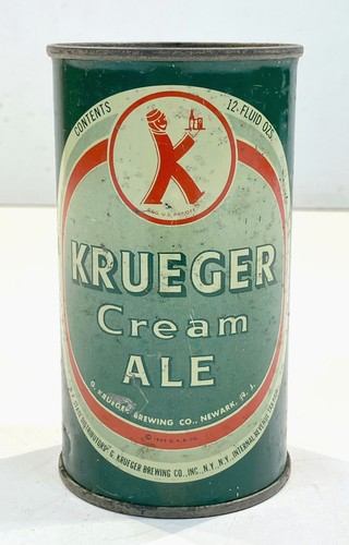 1940s Krueger Cream Ale Flat Top Beer Can