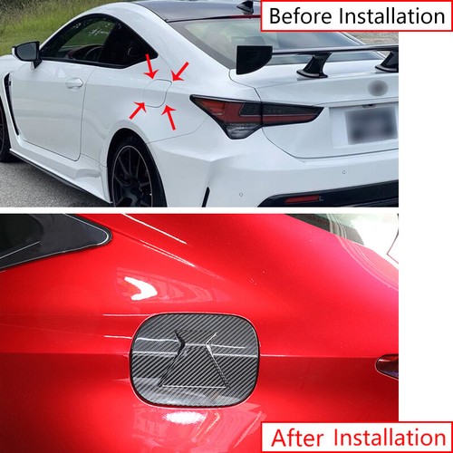 For Lexus RC 300/350/F/200t 2015-2021 Carbon Fiber Fuel Tank Cap Oil Gas Cover - Picture 11 of 12