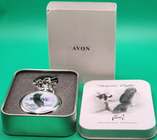Avon Pocket Watch Majestic Encounters Eagle Al Agnew Exclusive Edition In Tin