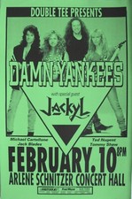 DAMN YANKEES 1995 PORTLAND CONCERT POSTER - Ted Nugent, Tommy Shaw, Jack Blades