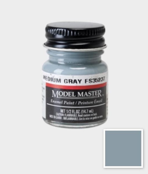 Testors Medium Gray Fs35237 1/2 Oz Enamel Paint 1721 Tes1721 for sale