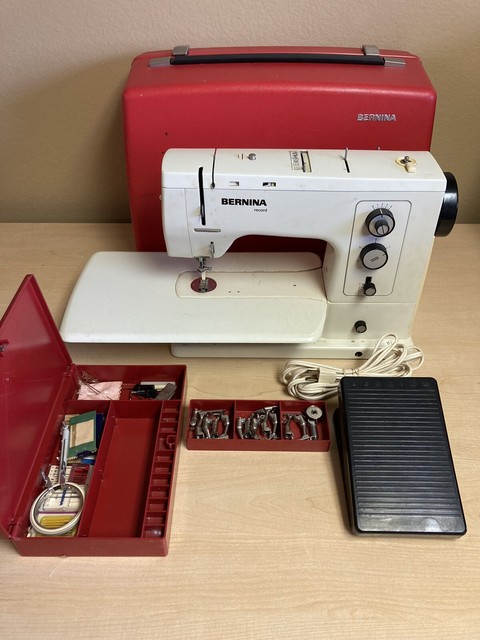 BERNINA Record 830 Sewing Machine Case and Accessories - Works for sale