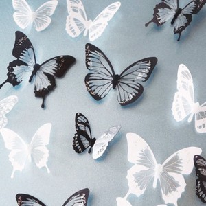 24x 3D Butterfly Sticker Art Design Vivid Decals Wall Stickers Home Decor Room