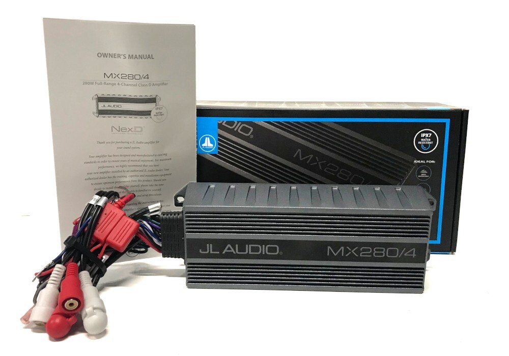 JL Audio MX280/4 marine/powersports 4ch amp50X4 RMS WATTS JL Audio MX280/4 marine/powersports 4ch amp50X4 RMS WATTS