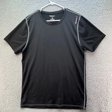 Reebok Under Shirt Mens Large Black Performance Moisture Wick Light Weight Gym •