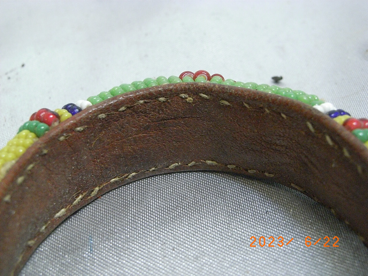 Bracelet jonc rigide multicolore - Les Heures du Cuir