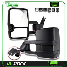 Power Turn Signal Clearance Lamp Smoke Tow Pair Mirrors For 88-98 Chevy Gmc