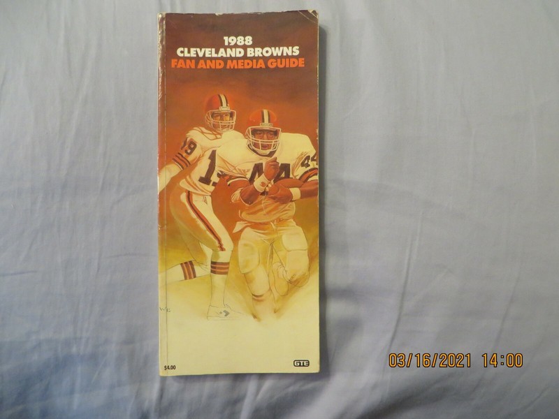 1988 NFL  Cleveland Browns official team guide