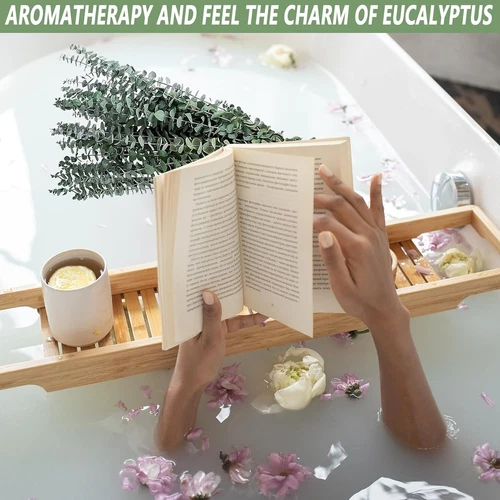 10 Pcs Dried Eucalyptus Stems 17" Real Eucalyptus for Shower Hanging 100% - Picture 8 of 9