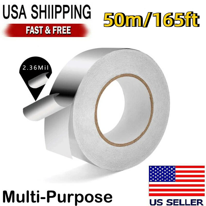 Premium Aluminum Foil Tape, Silver Duct Tape Heavy Duty, Metal, Heat Resistant - Image 2 of 4