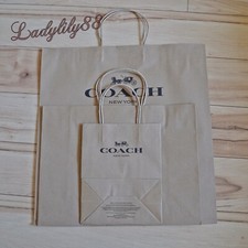 New Coach Large Medium Small Paper Shopping Gift Bag Light Brown Option