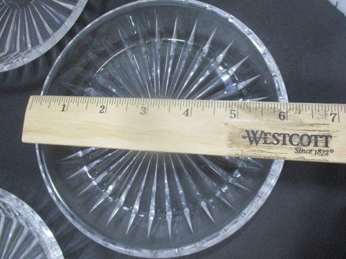 Set 4 VSL Balmoral Crystal Glass Val St. Lambert Salad Lunch Dessert Plates 6" - Picture 3 of 5