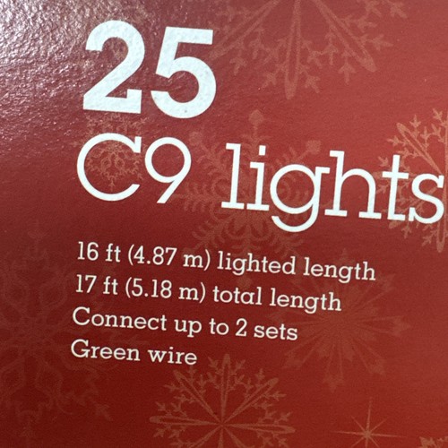 Sylvania 25 Bulb C9 Multi Color  17' String Lights Indoor Outdoor,  Brand New . - Picture 4 of 4