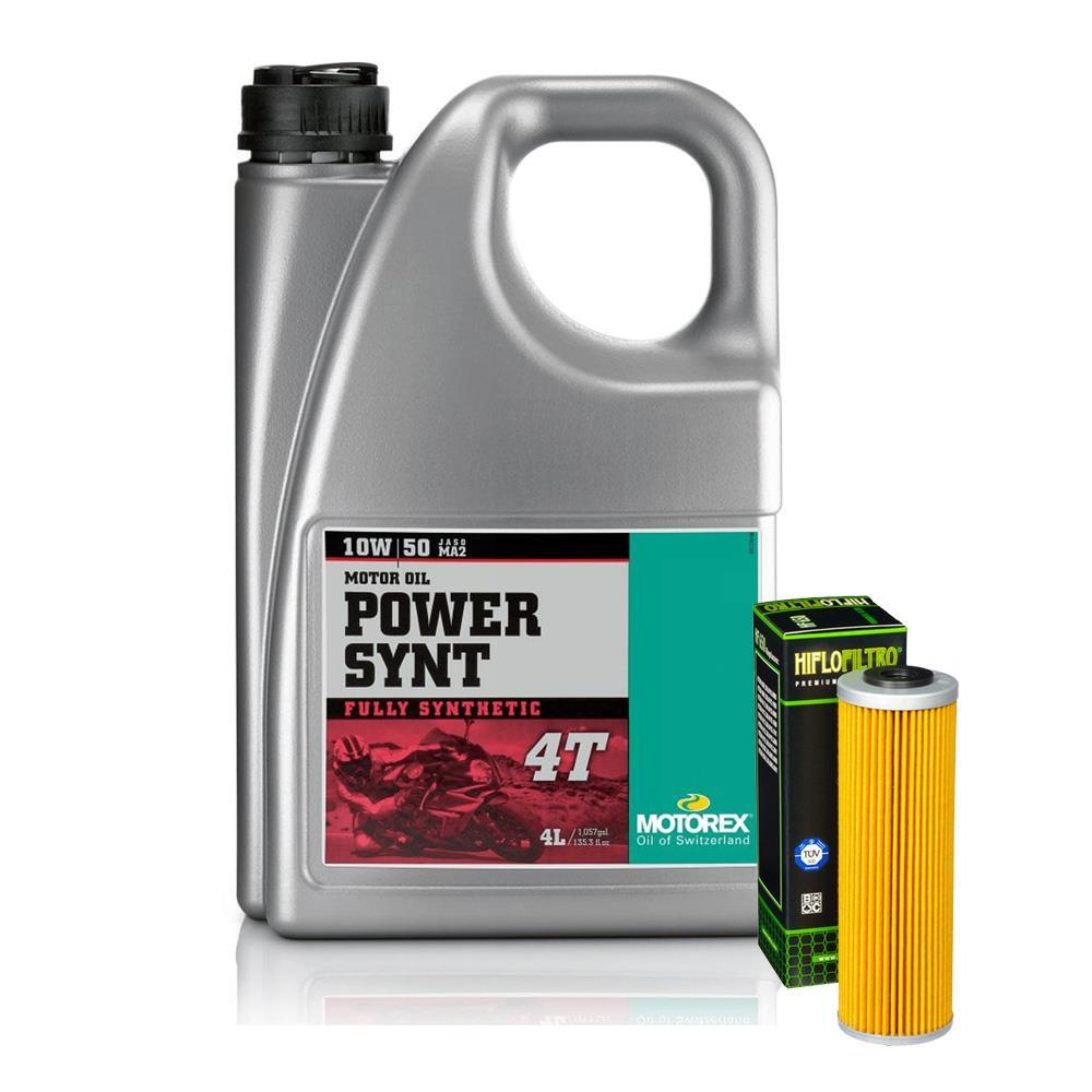Motorex Power Synt 10W/50 Engine Oil 4L + Oil Filter For KTM 1190 / 1090 / 1050 - Image 5