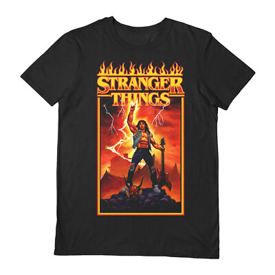 Stranger Things T-Shirt - Official Hellfire Rock God Black S/S Tee in 5 Größen