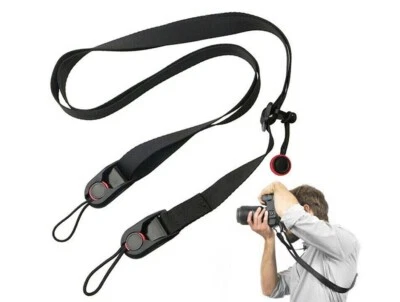 Camera Sling Shoulder Strap Quick Release Clips Belt DSLR SLR - UK STOCK - Image 1 of 4