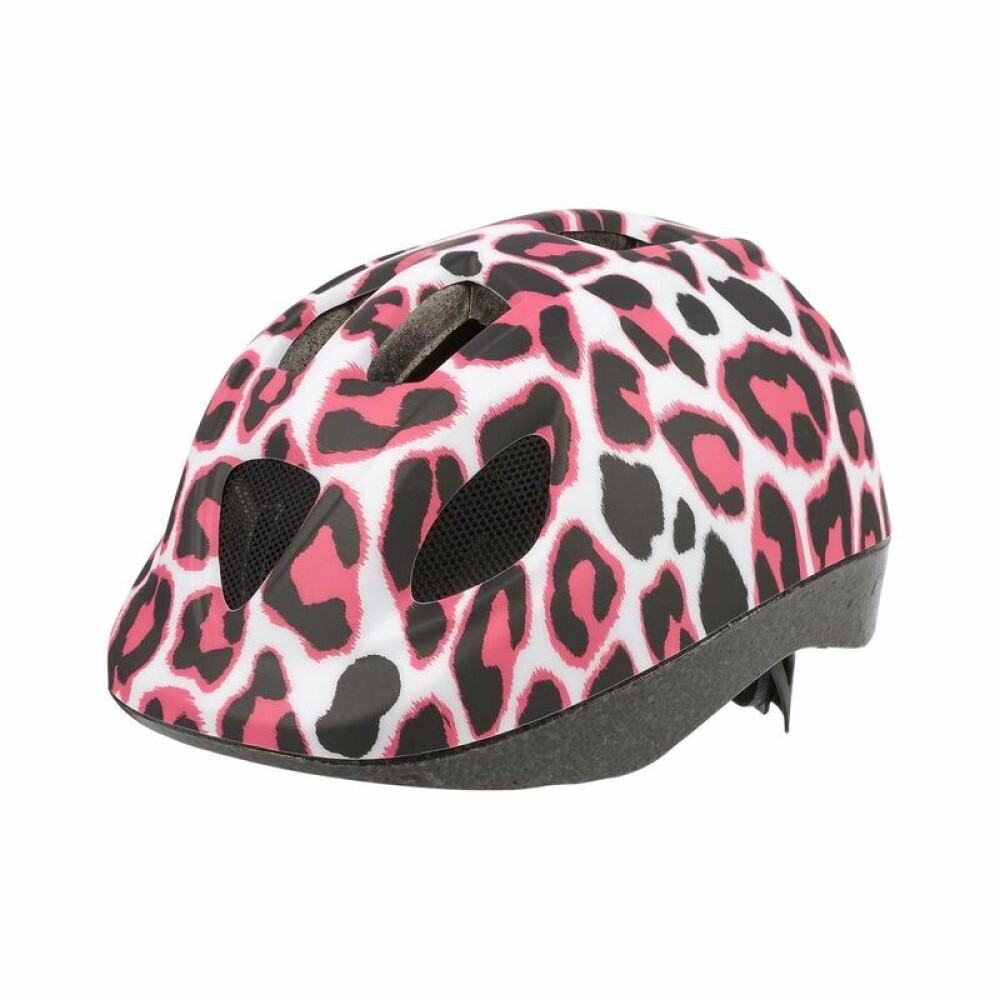 Polisport Kids Bicycle Helmet Cycling Childrens Pinky Leopard