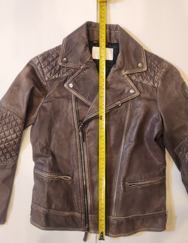 GUCCI ITALIAN LEATHER BIKER JACKET AUTHENTIC YOUTH SIZE 8 EXCELLENT! - Picture 15 of 24
