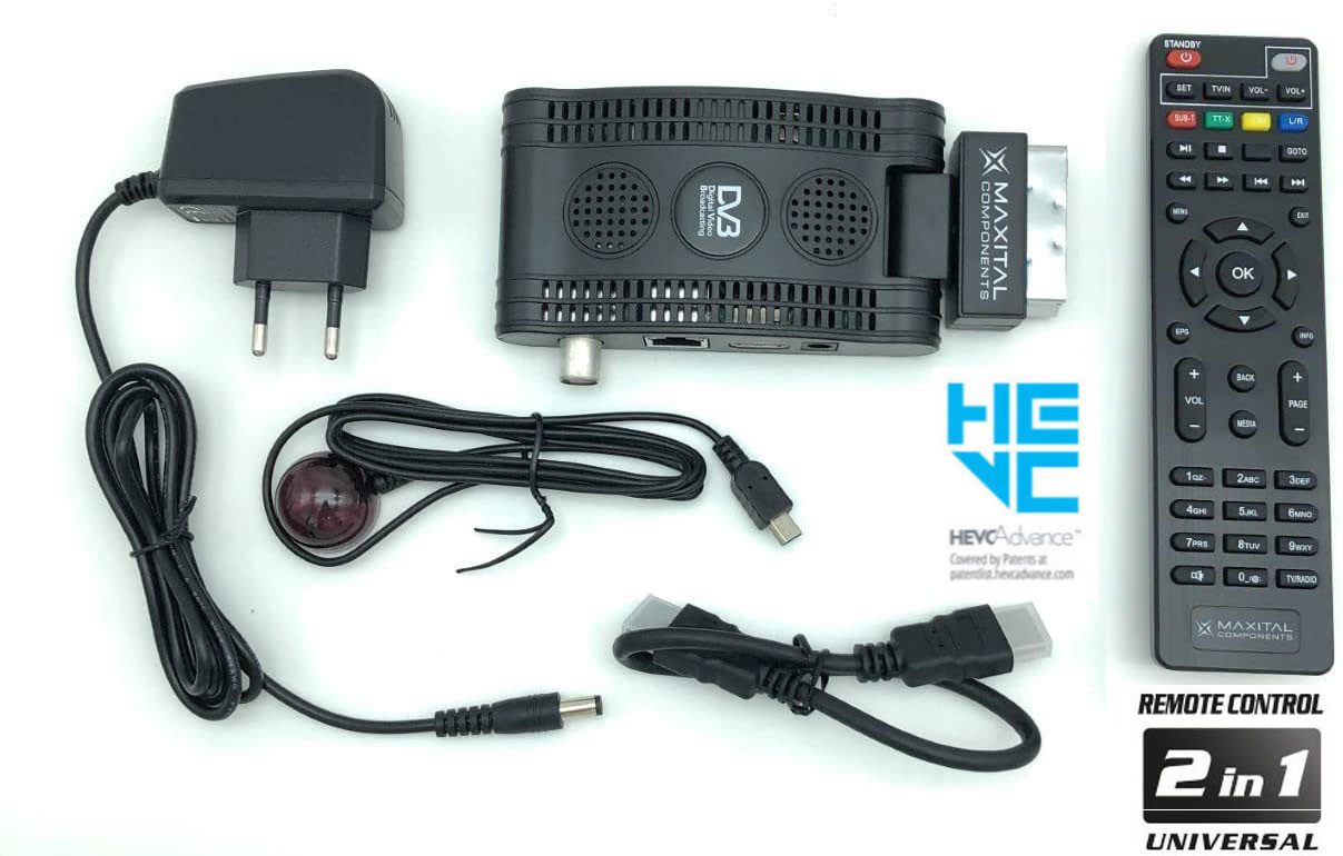 Decoder Digitale Terrestre DVB-T2 Mini Stick Scart HDMI Full HD USB - 1