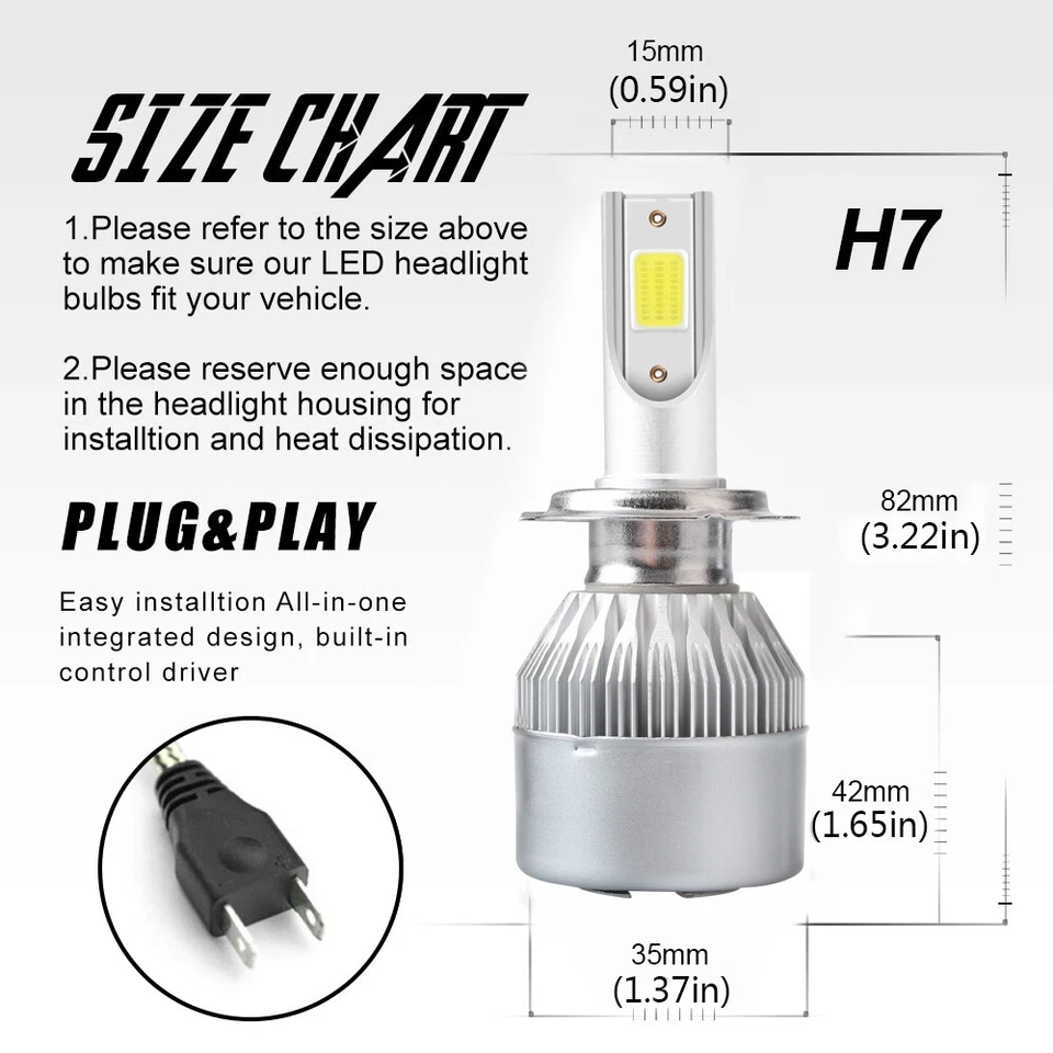 Комбинированные светодиодные фары для BMW 328i 325xi 330xi 2002-2006 6x 6000K + противотуманные лампы - Изображение 2 из 4