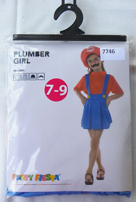 Super Mario- KLEMPNERIN - Gr. 7-9 J. - für Fasching - PLUMBER - NEU - MS: 7745