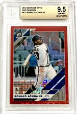 2019 Donruss Optic #177 Ronald Acuna Jr. RED PANDORA PRIZM /99 BGS 9.5 GEM MINT