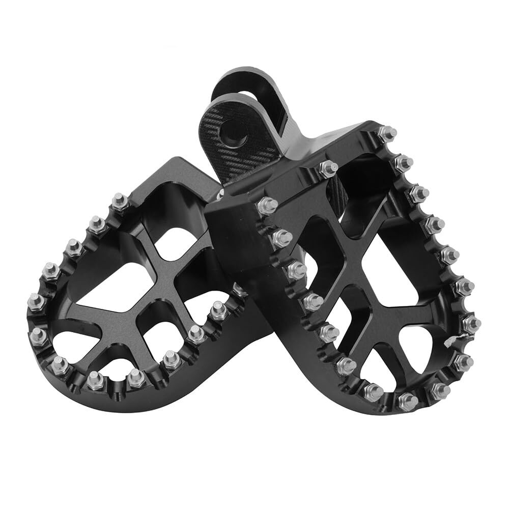 Black Aluminum Dirt Bike Foot Pegs – Fits KLX300, KLX250, XR, CRF, KLR Models