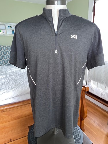 NWT Millet Mens Sz L Gray Tech Stretch 1/4 Zip Pullover Performance Top D031312 - Picture 2 of 7