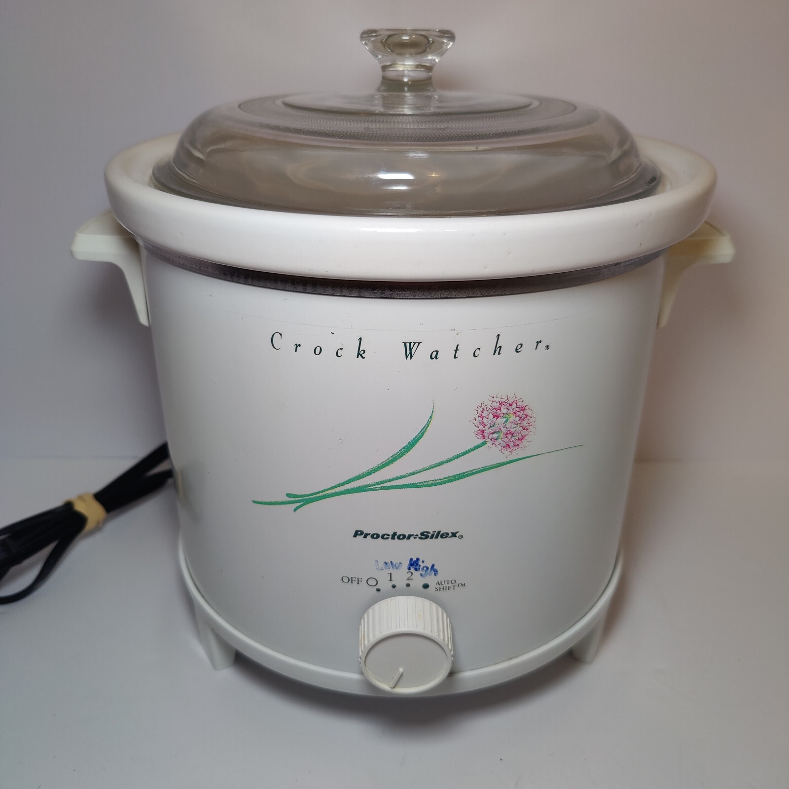 Proctor Silex Crock Watcher 6 Qt Slow Cooker/Glass Lid 33650