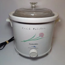 Proctor Silex Crock Watcher 6 Qt Slow Cooker/Glass Lid 33650 VTG