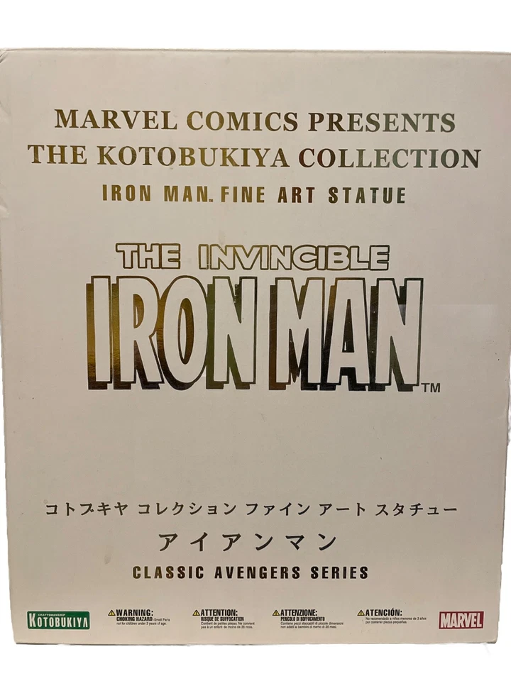 El Icónico Iron Man RARO Kotobukiya Bellas Artes Estatua Serie Clásica #304 De 1000 Foto 3 de 4