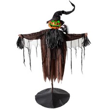 Animatronic Pumpkin Scarecrow Crow Halloween Outdoor Decorations