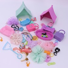 15 pcs Random Accessories For LPS Pet lps Toy House Collar Skirt Bow Kid Gift