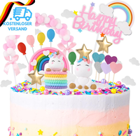 43 StüCk Einhorn Tortendeko Geburtstag,Tortendeko Einhorn MäDchen,Einhorn Kuchen
