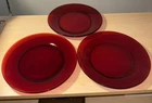 Anchor Hocking Glass ROYAL RUBY Red Round 9-inch Dinner Plate Lot Of 3