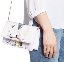 Ted Baker London Hania Elegant Bow Evening Bag Floral Spring Summer Wedding NWT