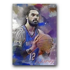 Steven Adams Art Card Limited 23/50 Edward Vela Signed (Oklahoma City Thunder)