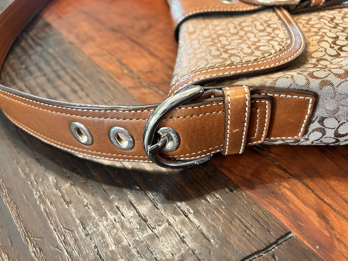 coach レザーバッグ Coach Brown Signature Y2K SoHo Buckle Hand Shoulder Bag F12309