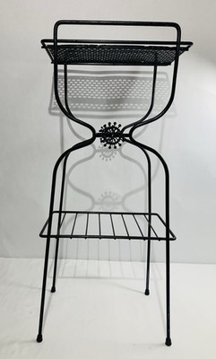 Vtg 1960s Atomic 2Tier Stand Modern End Table MCM Furniture Plant Phone Stand